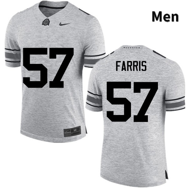 Ohio State Buckeyes Chase Farris Men's #57 Gray Game Stitched College Football Jersey
